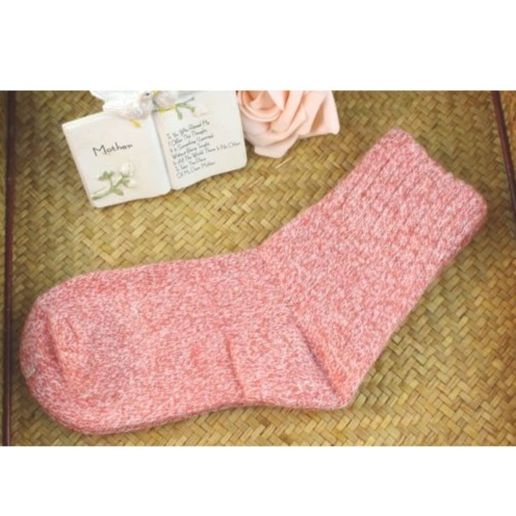 Sale 10/$15 - Wool Blend Pink Warm Soft Casual Winter Socks